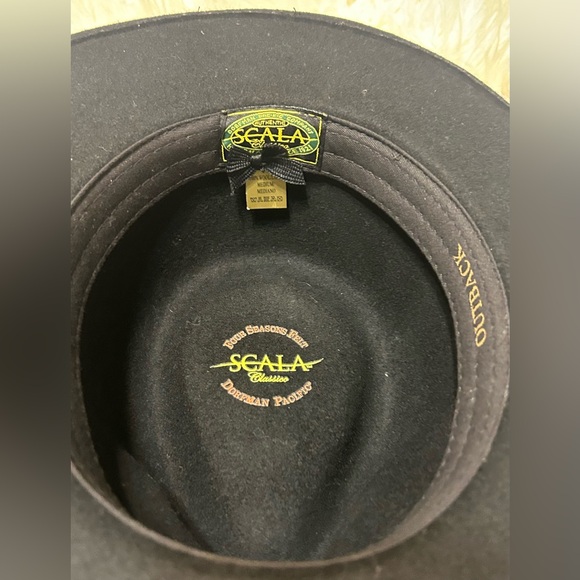 Scala Outback Classico Black Hat with Feather Detail - Picture 11 of 11